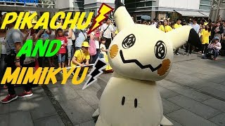 【Pokémon】Pikachu Parade and Mimikyu ピカチュウとミミッキュの大行進 in Yokohama Japan｜Pikachu Outbreak 2017 [upl. by Spillar]