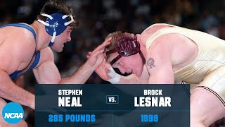 Brock Lesnar vs Stephen Neal 1999 NCAA title match 285 lbs [upl. by Lahtnero]