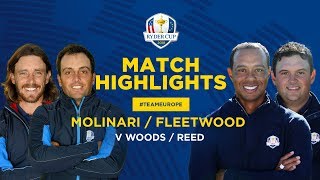 Molinari amp Fleetwood vs Woods amp Reed  Ryder Cup Saturday Fourballs Highlights [upl. by Remy155]