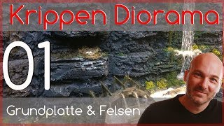 Projekt Krippen Diorama 01 Grundplatte amp Felsen [upl. by Carpenter912]