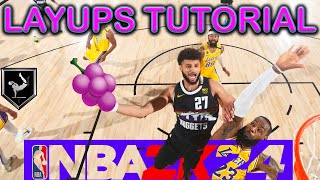 How To Do Layups NBA 2K24 beginner level [upl. by Drofnil731]