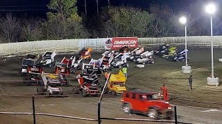 Fuzzys Fall Fling night 1 ASCS Sprint Car AFeature Creek County Speedway 11152024 [upl. by Ylagam]