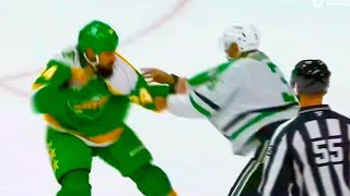 Matt Dumba Zach Bogosian Fight  Dallas Stars vs Minnesota Wild 2024 NHL Highlights [upl. by Amadis565]