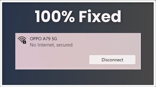 No Internet Secured  Fix [upl. by Aziram]