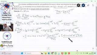 TEMA 13 CUÁNTICA  136 EJEMPLO APLICACIÓN DE LA ECUACIÓN DE SCHRÖDINGER INDEPENDIENTE DEL TIEMPO [upl. by Neemsaj]