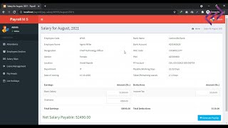 Payroll Management System in PHP MySQL with Source Code  CodeAstro [upl. by Durston]