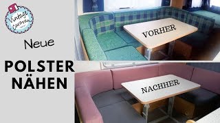 Wohnwagenpolster aus Bündchen nähen  Bürstner 550 TK [upl. by Grete397]