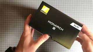 Nikon Monarch 5 8x42 binoculars unboxing [upl. by Lebatsirhc]