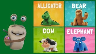 Learn Alphabet and Animals in English with Talking ABC plasticine [upl. by Nnylarej]