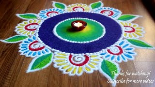 beautiful Rangoli Designs with colours by Shital Daga Diwali rangoli designs [upl. by Quiteri73]