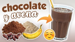 Batido de Proteínas Casero de Chocolate y Avena  Licuado Saludable y Nutritivo para Desayunar [upl. by Eyram]