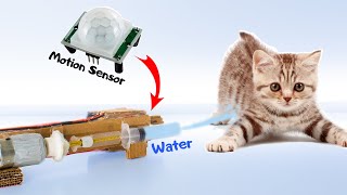 How to make a Cat Repellent with a Motion Sensor [upl. by Cyrano]