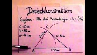 Dreieckskonstruktion  SSS [upl. by Hsaniva]