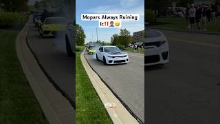 WideBody Charger Does Burnout Leaving Dayton Cars And Coffee [upl. by Bohannon17]