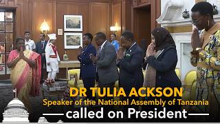 Dr Tulia Ackson Speaker of the National Assembly of Tanzania called on President Droupadi Murmu [upl. by Sirej]