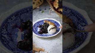 Blueberry Galette with Toasted Coconut Ice Cream ❤️ food [upl. by Naerda]