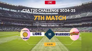 Lions vs Warriors T20 Match Live CSA T20 Challenge 2024 [upl. by Divadnahtanoj]