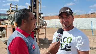 Prefeitura realizando sonho dos desportivas Poço perfurado hoje 310823 São Fco do OesteRN [upl. by Hartzel]