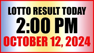 Lotto Result Today 2pm October 12 2024 Swertres Ez2 Pcso [upl. by Sirron625]