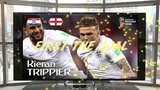 Kieran Trippier the GOAL  CELEBRATIONS Croatia v England I Wanna Dance with Somebody [upl. by Analle732]