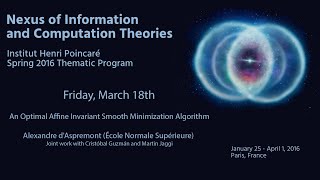 An Optimal Affine Invariant Smooth Minimization Algorithm [upl. by Aniger]