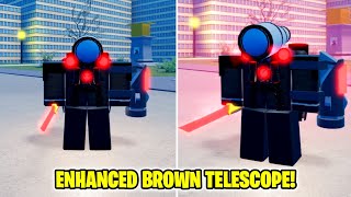 How to get quotWHATquot BADGE  ENHANCED BROWN TELESCOPE in SUPER BOX SIEGE DEFENSE ROBLOX [upl. by Picco]