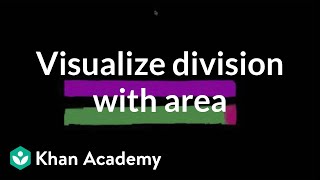 Area models to visualize division using place value  4th grade  Khan Academy [upl. by Davis]