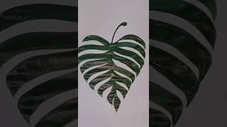 Leaf Painting 🌿 ll shorts craft ytshorts viralshort painting leaf art [upl. by Pinckney65]