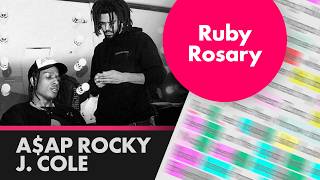 AAP Rocky ft J Cole on Ruby Rosary  Lyrics Rhymes Highlighted 484 [upl. by Latreese]