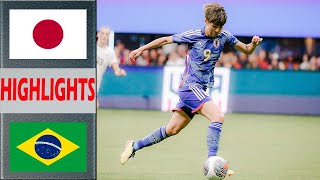 Japan vs Brazil Highlights  SheBelieves Cup 2024  492024 [upl. by Nairbo404]