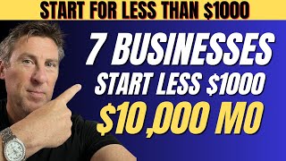 7 BUSINESS IDEAS you Can STARTUP with 0 to 1000 SUPER COOL [upl. by Immak836]