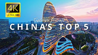 Top 5 Richest Cities in China 🇨🇳 in 4K ULTRA HD 60FPS Video by Drone [upl. by Ttej182]