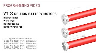 VTi® RELION Battery Motors  Bidirectional  Programming Instructions [upl. by Ycinuq]