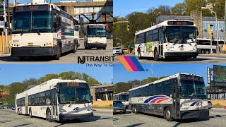 New Jersey Transit Bus Compilation in Weehawken NJ 3 [upl. by Popper]