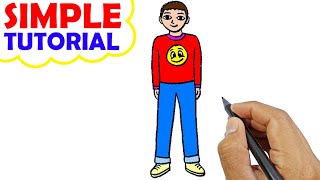 How to draw a person for beginners step by step simple tutorial  Drawing Tutorial For Beginners [upl. by Tail422]