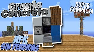 TUTORIAL MINECRAFT  CÓMO HACER UN GENERADOR DE CONCRETO 100 EFICIENTE AFK 🔥  Granja COMPACTA [upl. by Eissel]