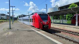 DB Regio 1440 011 Alstom Coradia Continental train from PerlSchengen arriving in Trier HBF [upl. by Aydan135]