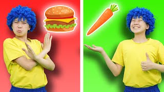 Healthy Food 🍅🥦 vs Junk Food Song 🌭🍔  More Nursery Rhymes amp Kids Songs  Hahatoons Songs [upl. by Jarib]