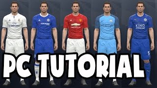 PES 2017 PC Original Kits and Licences Patch Download Link  Tutorial Pro Evolution Soccer 2017 [upl. by Anekam]