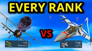 1v1 VS EVERY RANK IN WAR THUNDER From Reserve to Top Tier [upl. by Patten]