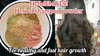 HOMEMADE HERBAL SHAMPOO POWDER  For fast hair growthstop hair falldandruff premature greying [upl. by Votaw]