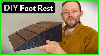 How To Make a Curved Ergonomic Foot Rest  for Under your Desk Scrap Wood Project [upl. by Hugues]