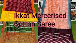 Ikkat Mercerised Cotton Handloom Saree ₹1850 ikkat ikkatcotton  ikkathandloom [upl. by Nesnej]