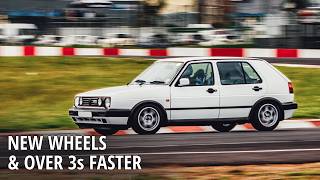 Mk2 Golf GTI ITB 16v Track day  Compomotive Trackstar wheels  semis slicks 🔥 [upl. by Elime]