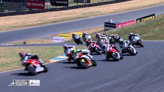 AMA Pro MotorcycleSuperstore SuperSport  Infineon Raceway  Race 2 Highlights [upl. by Tehr369]