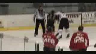 NHL Blackhawks Camp Hockey Fight 2008  Aliu vs McNeely [upl. by Mullen]