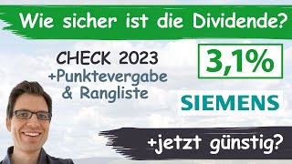 Siemens Aktienanalyse 2023 Wie sicher ist die Dividende günstig bewertet [upl. by Zack373]