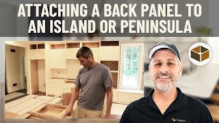 Attaching a Back Panel to an Island or Peninsula  RTA Cabinet Installation [upl. by Nossah]