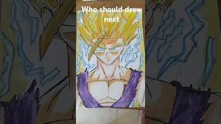 i draw gohan super Saiyan 2 rest in peace akira toriyama🕊️ dragonball drawing [upl. by Astto255]