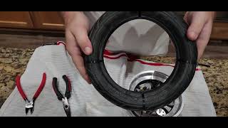 How to easily mount an electric scooter tire on the wheel with the ZIP TIE METHOD eMove Cruiser [upl. by Oralle]